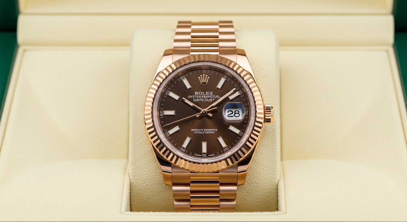 Rolex Datejust 36 – Chocolate Dial, Rose Gold & Steel Jubilee Bracelet