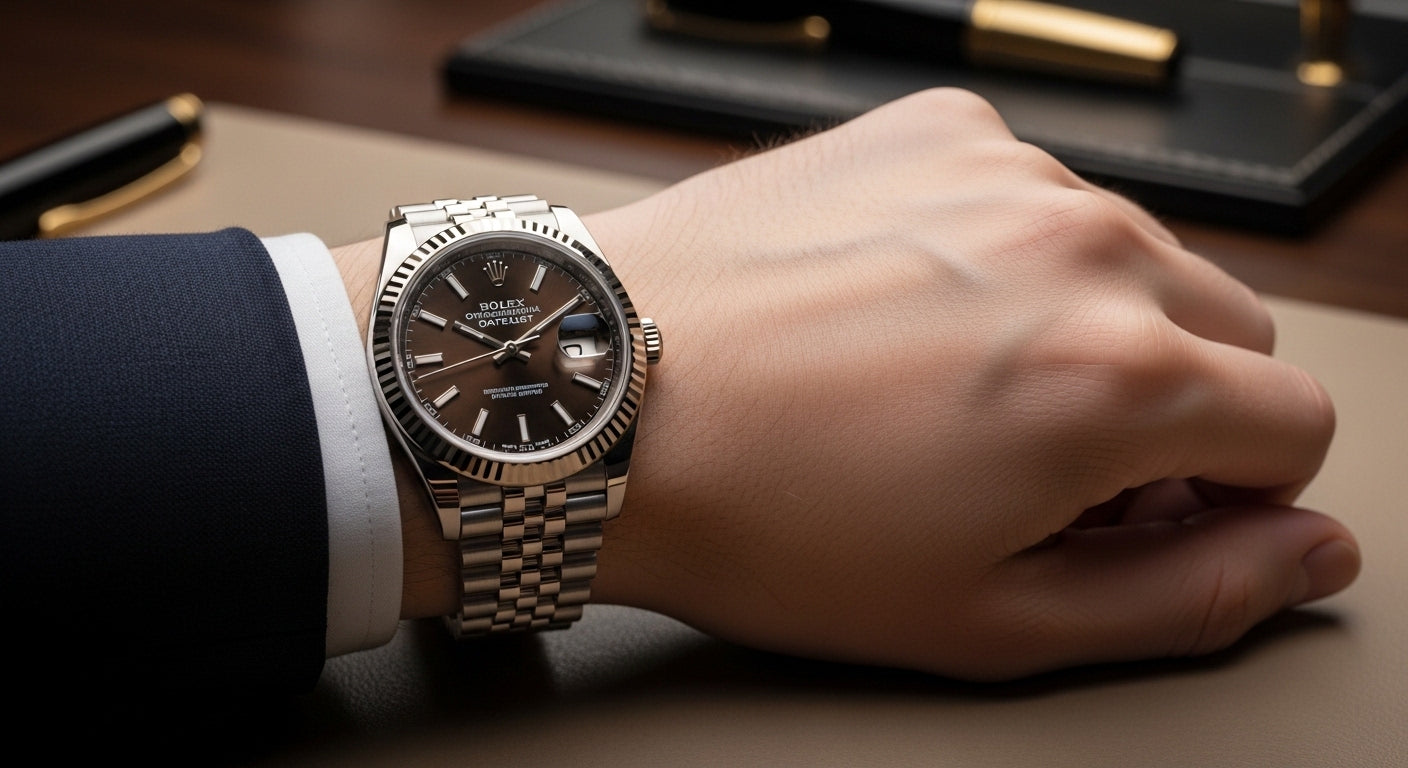 Rolex Datejust 36 – Chocolate Dial, Rose Gold & Steel Jubilee Bracelet