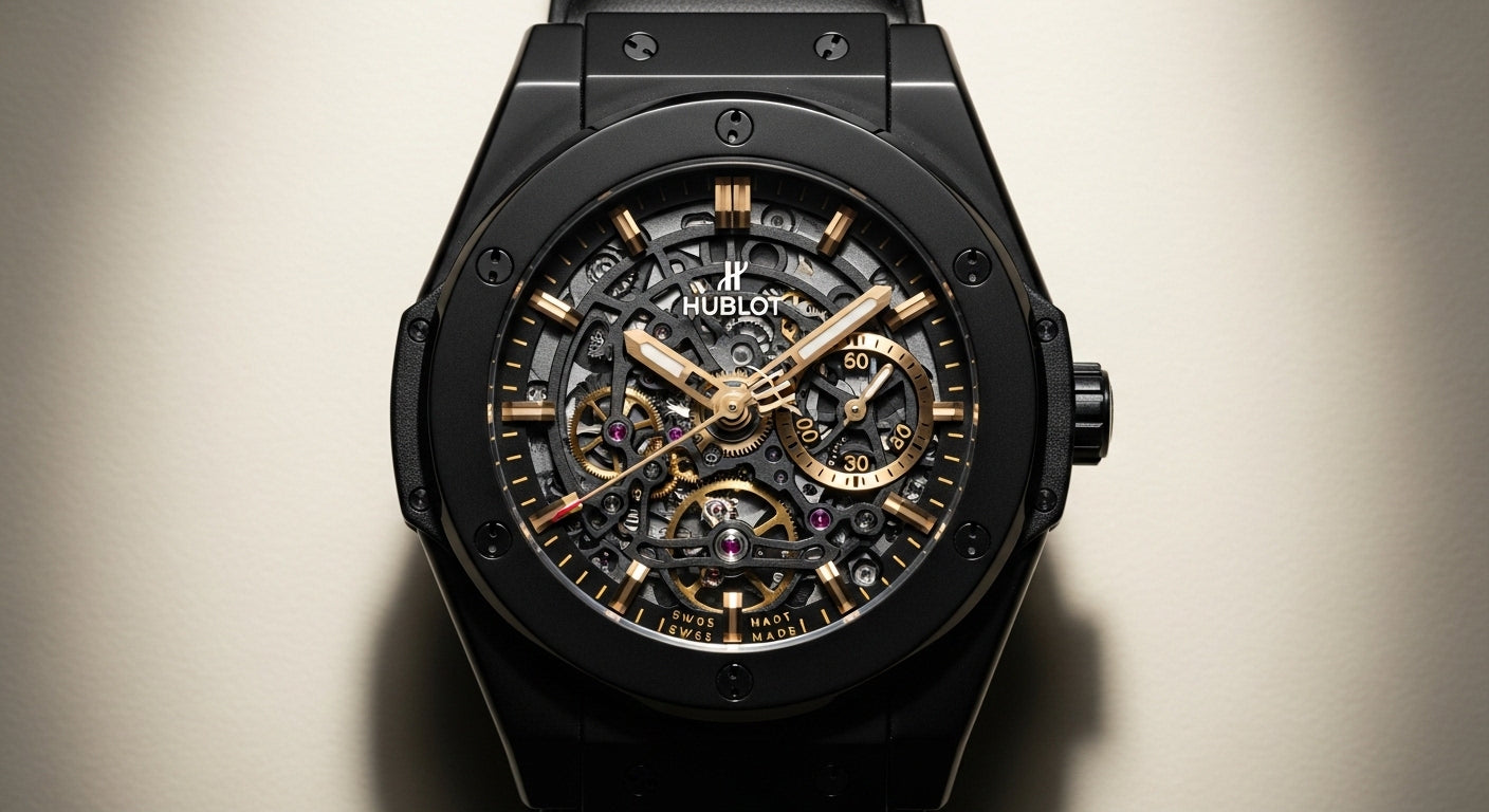 Hublot Square Bang Shadow Edition – Champagne Gold Case with Matte Black Ceramic Bezel
